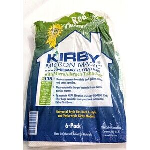 Kirby Genuine Micron Magic HEPA Filter Vacuum Bags MicroAllergen 4 New bags READ